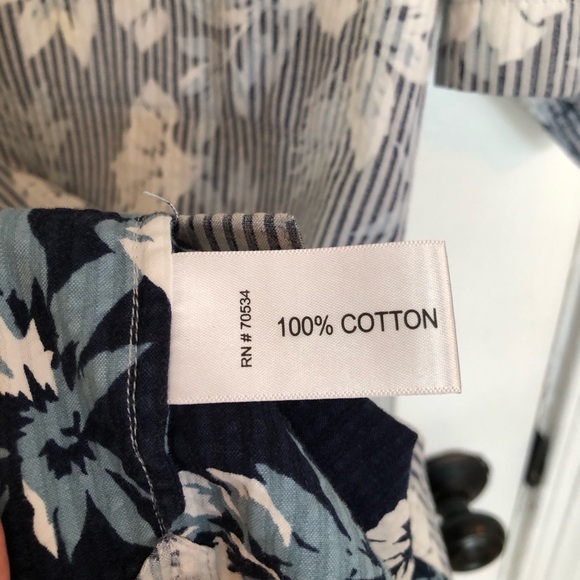 Men’s Orvis Floral Short Sleeve Button Down Collared Shirt Size Large - Picture 5 of 6